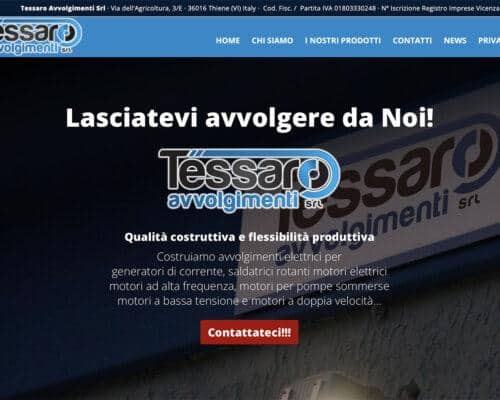 Sito Internet Tessaro Avvolgimenti