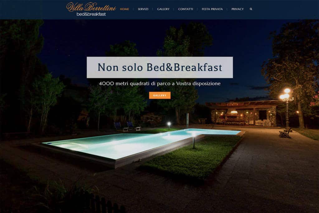 Sito Internet Villa Berrettini Bed e Breakfast