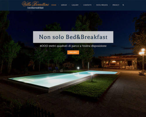 Sito Internet Villa Berrettini Bed e Breakfast