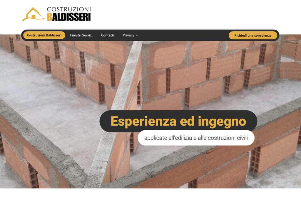 Sito Internet Costruzioni Baldisseri