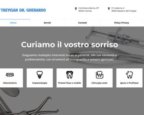 Sito Internet Dentista Trevisan