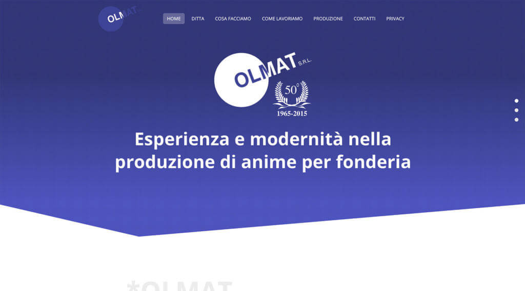 Sito Internet Olmat srl