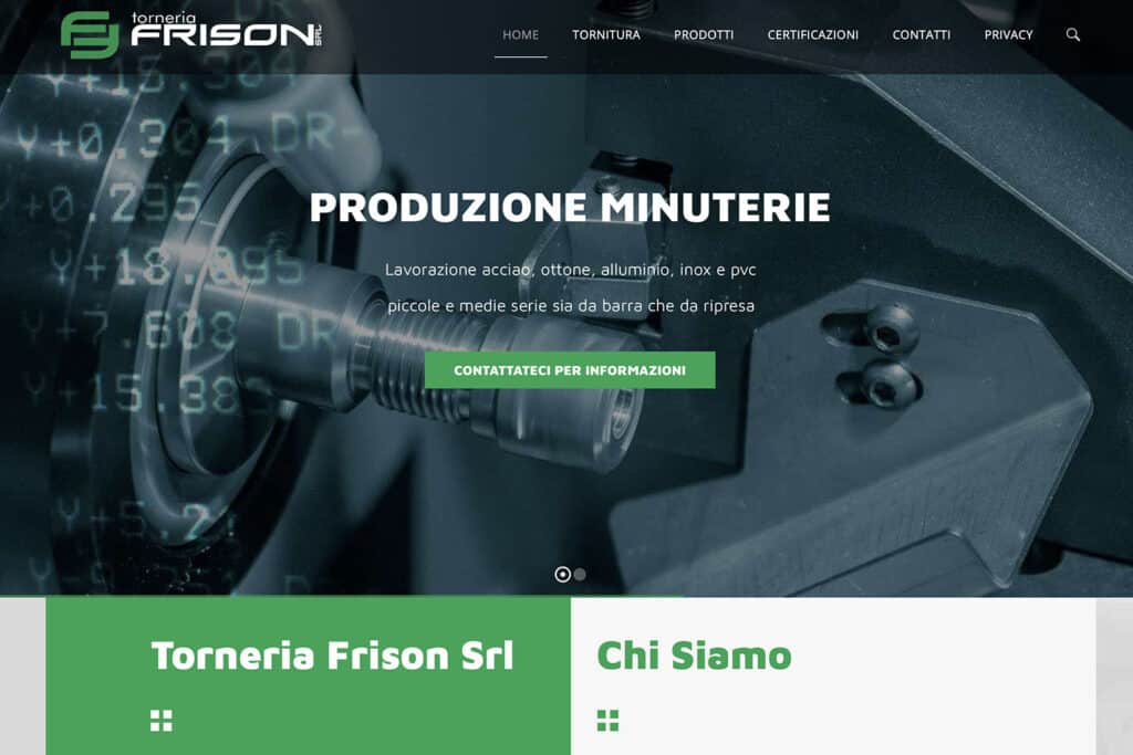 Sito Internet Torneria Frison