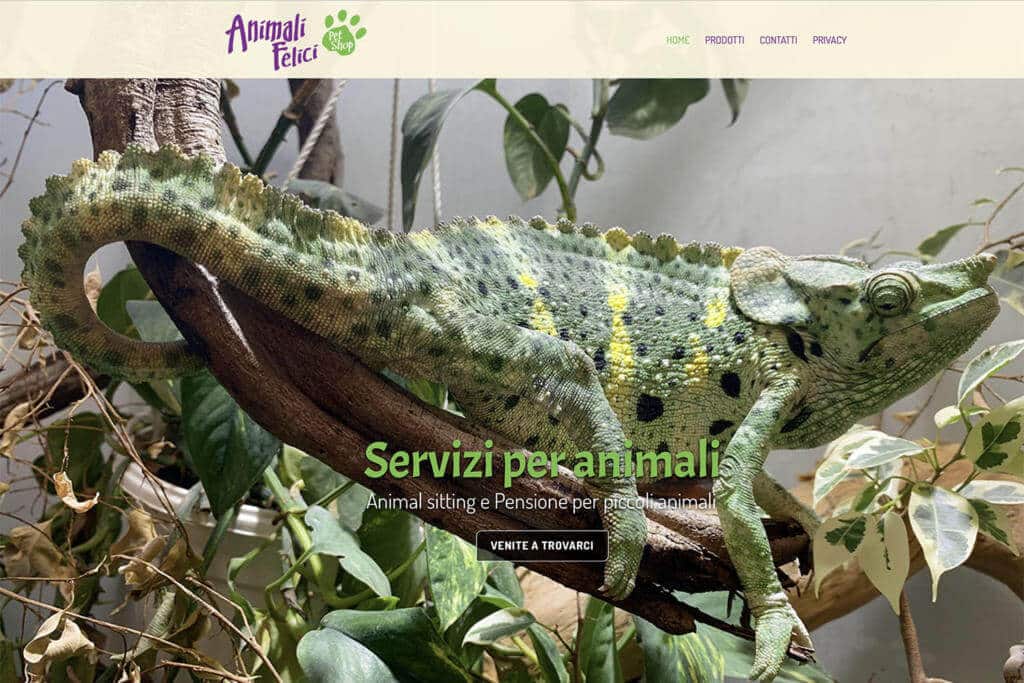 Sito Internet Animali Felici Pet Shop