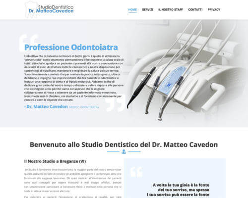 Sito Internet Studio Dentistico Cavedon