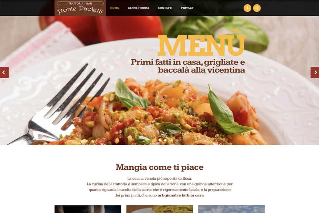 Sito Internet Trattoria Ponte Paoletti