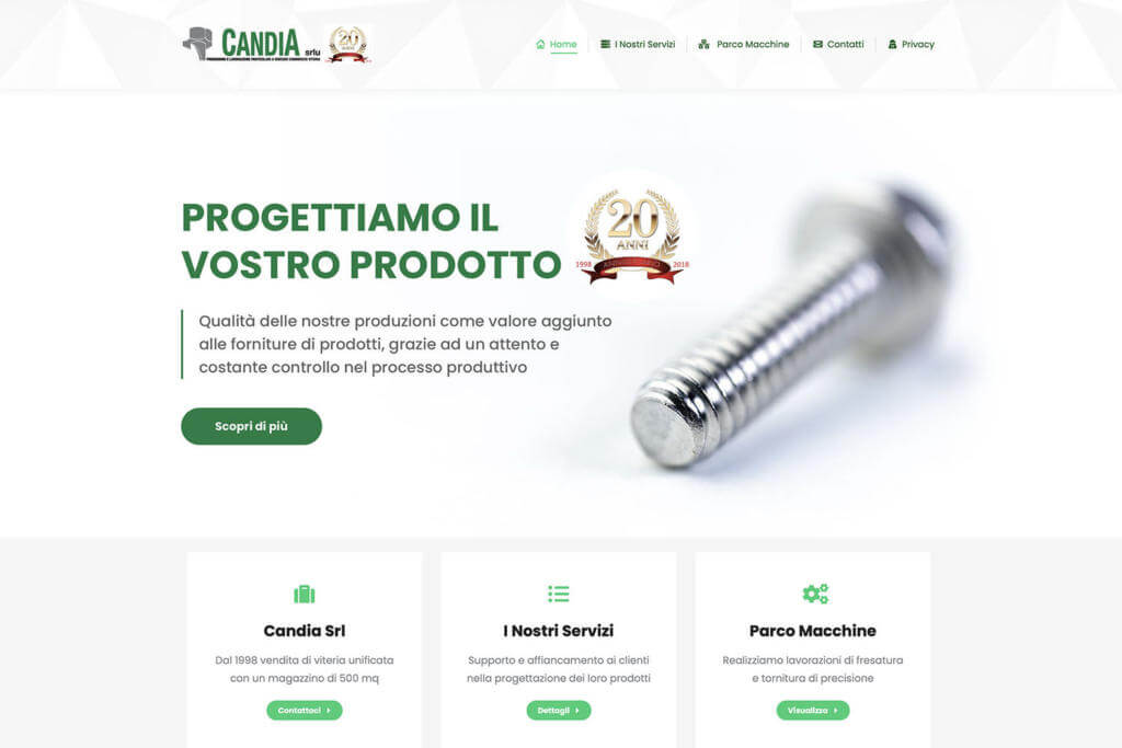 Sito Internet Candia Srl Thiene