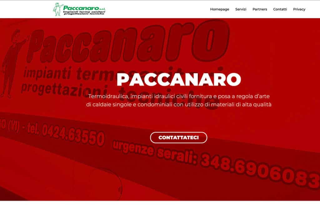 Sito Internet Paccanaro Idraulico