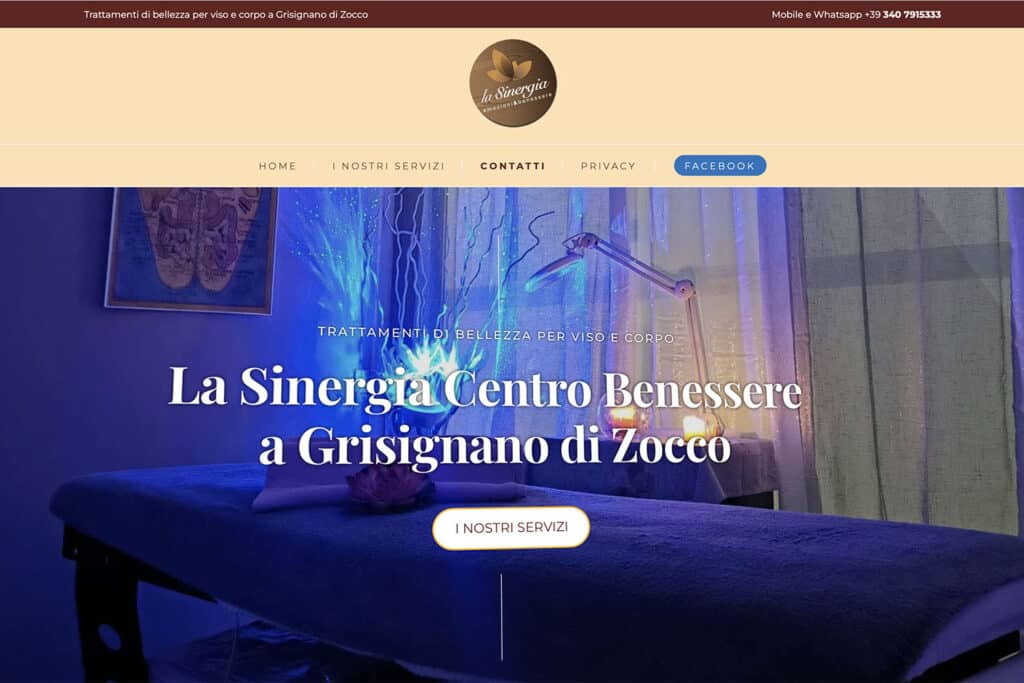 Sito Internet La Sinergia Centro Benessere