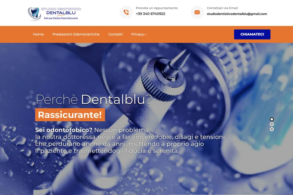 Sito Internet Studio Dentistico Dentalblu