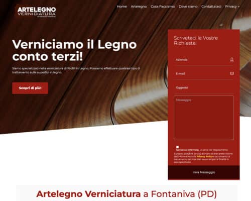 Sito Internet Artelegno Verniciatura