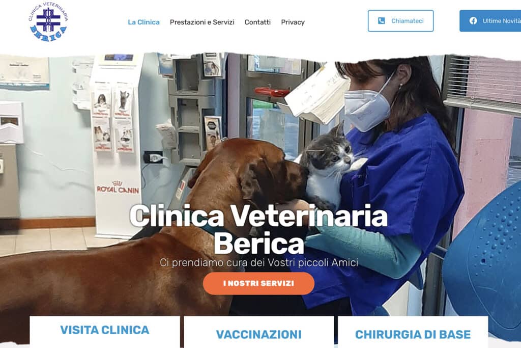 Sito Internet Clinica Veterinaria Berica