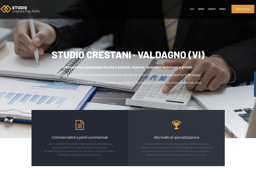 Sito Internet Studio Crestani