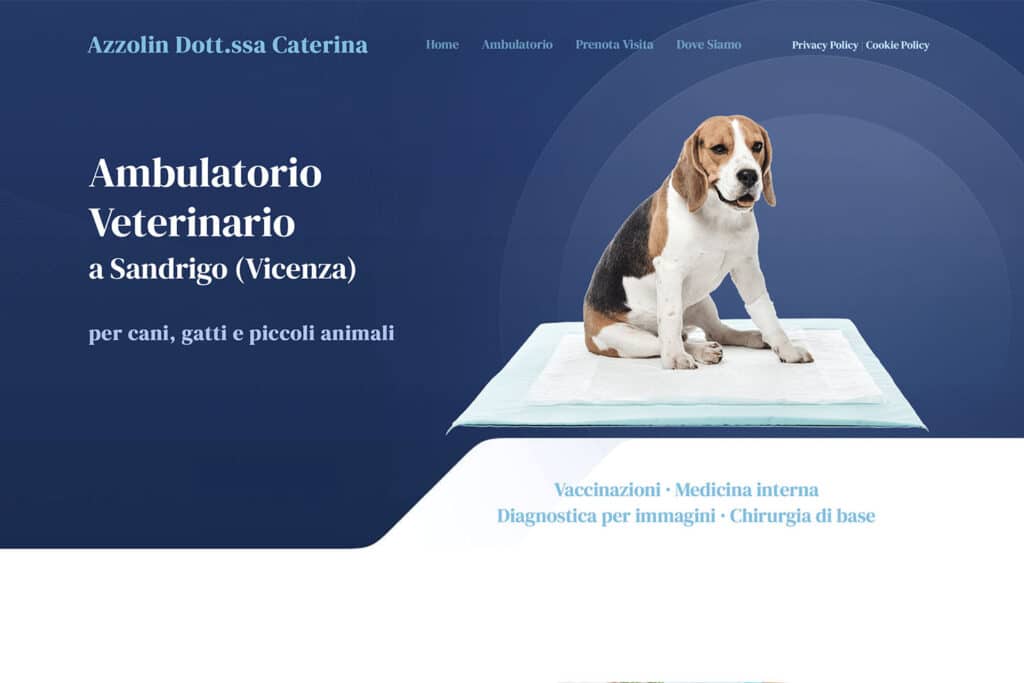 Sito Internet Ambulatorio Veterinario Azzolin