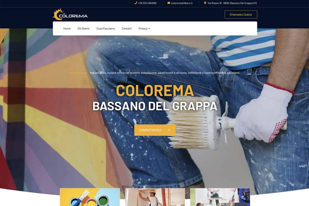 Sito Internet Colorema Bassano