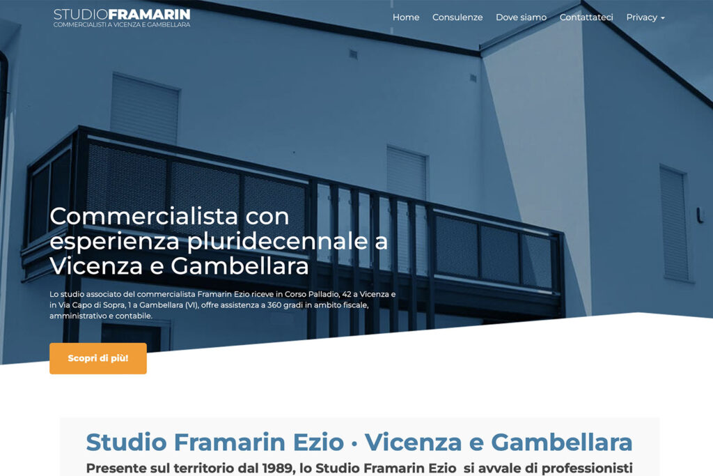 Sito Internet Studio Framarin