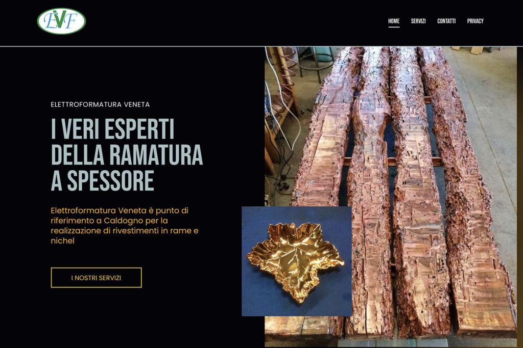 Sito Internet Elettroformatura Veneta