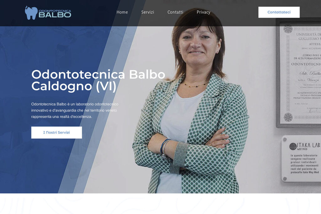 Sito Internet Odontotecnica Balbo