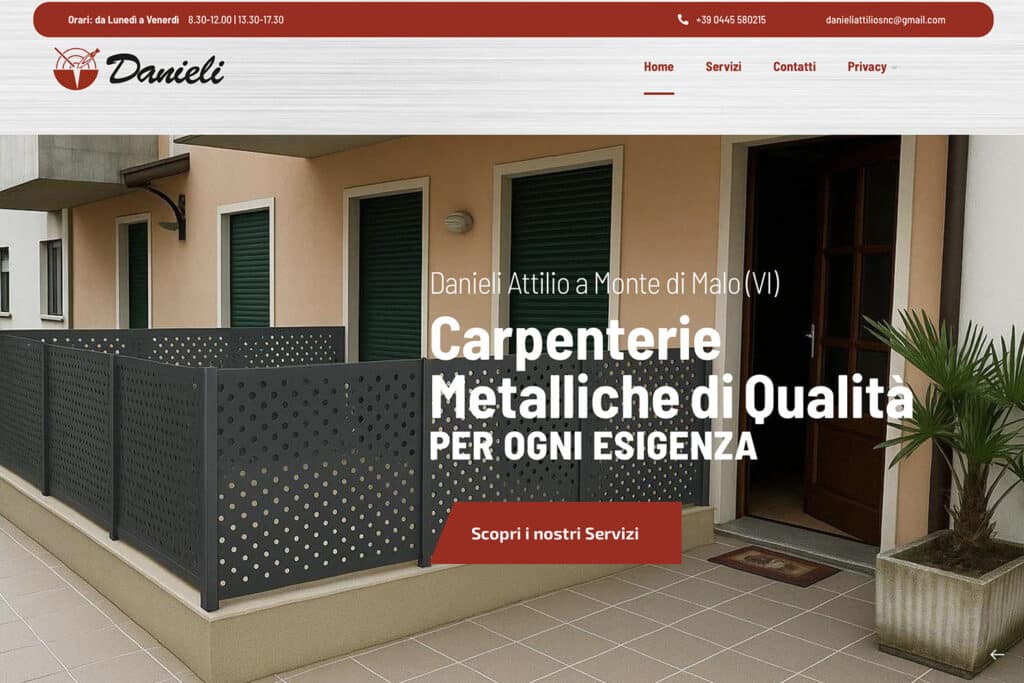 Sito Internet Danieli Attilio Carpenterie Metalliche