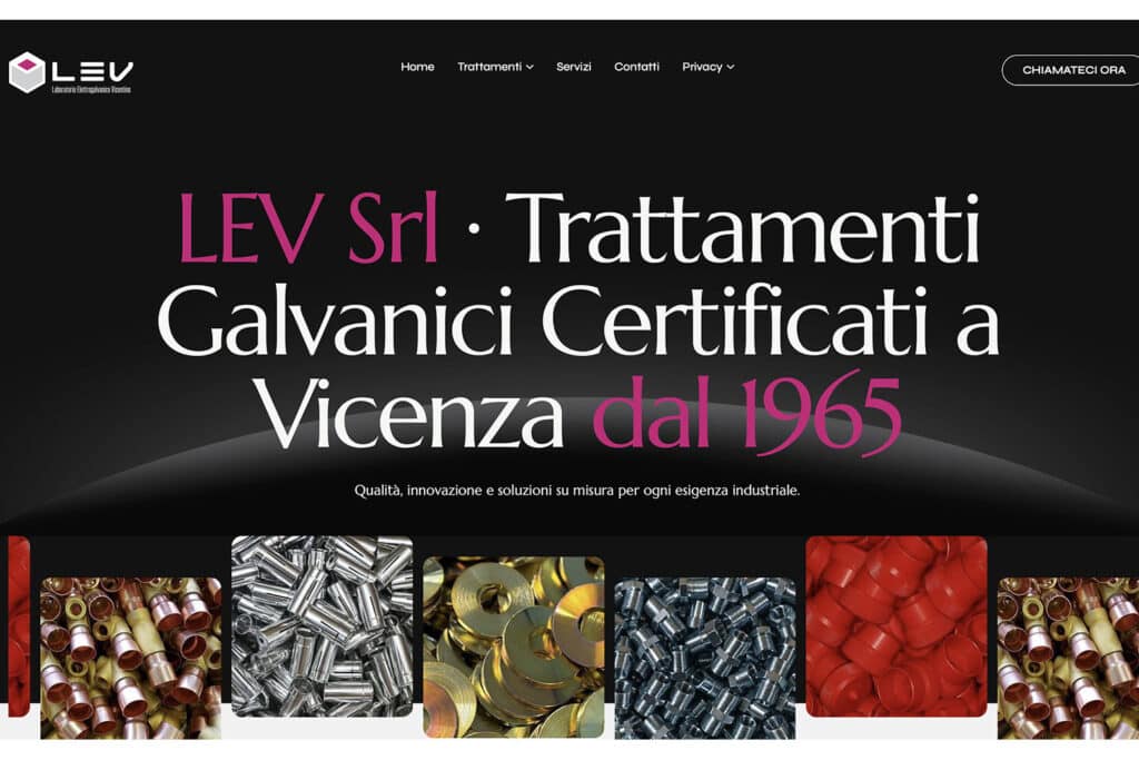Sito Internet Lev Galvanica