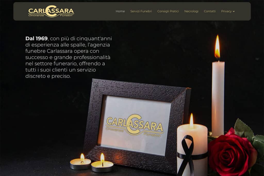 Sito Internet Carlassara Onoranze Funebri